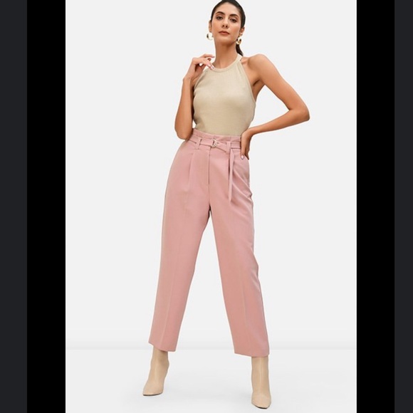 NWOT ZARA HIGH WAIST TROUSERS CULOTTES WITH BELT - Picture 8 of 16